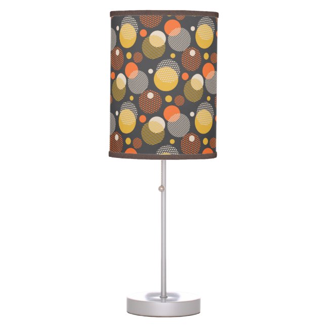 Polka Dot Stripe Pattern Table Lamp (Front)
