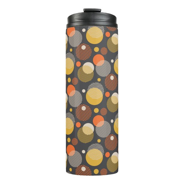 Polka Dot Stripe Pattern Thermal Tumbler (Front)