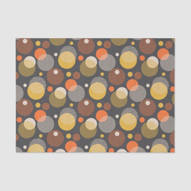 Polka Dot Stripe Pattern Tissue Paper (Front)