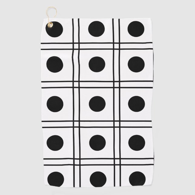 Polka Dot Stripes Golf Towel (Front)