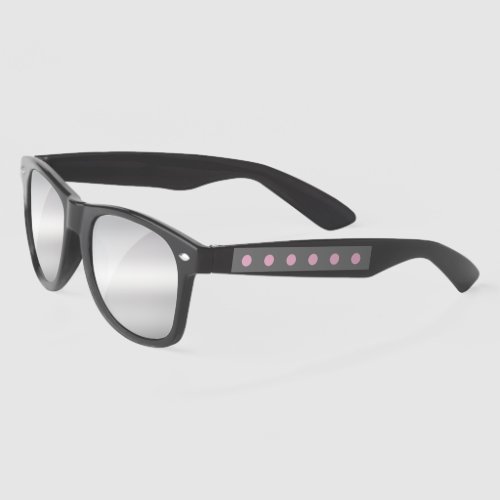 Polka Dot Sunglasses Dark Gray  Soft Pink