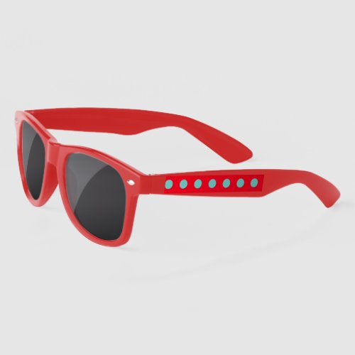 Polka Dot Sunglasses Red  Aqua