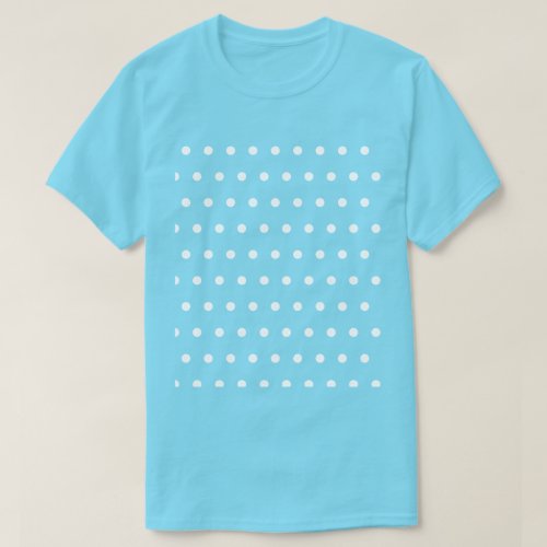 Polka Dot T_Shirt Aqua  White