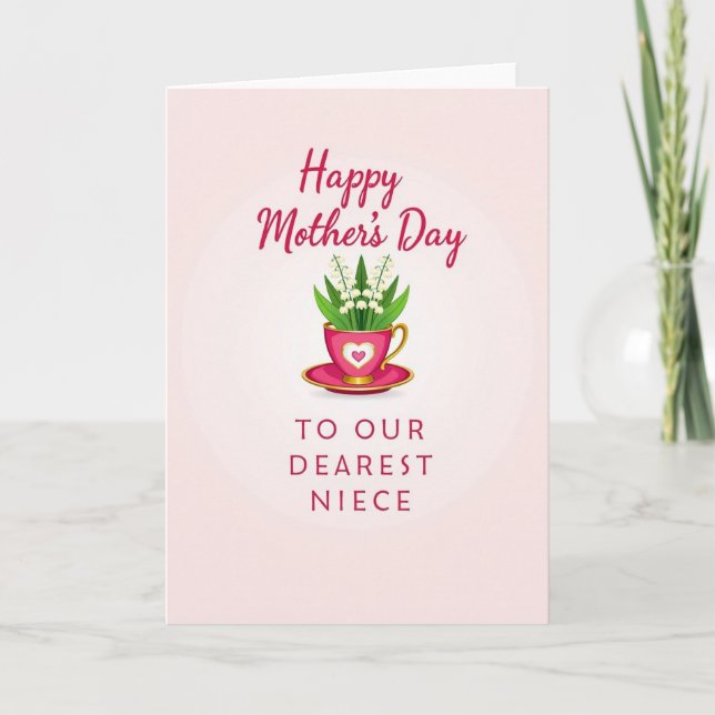 Polka Dot Teacup Love Card (Front)