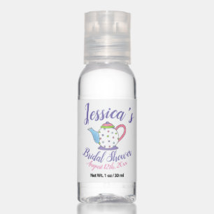 Polka Dot Teapot Tea Party Bridal Baby Shower Hand Sanitizer