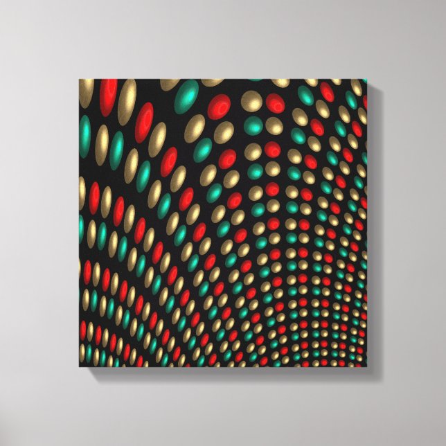 polka dot texture abstract fractal art canvas print (Front)