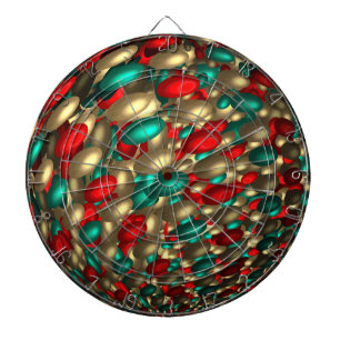 polka dot texture abstract fractal art dart board