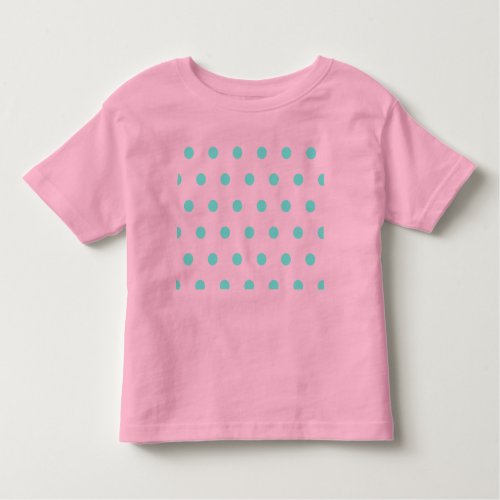 Polka Dot Toddlers T_Shirt Red  Aqua