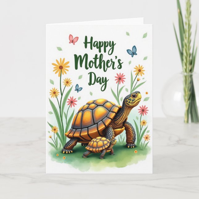Polka Dot Tortoise Happy Day Card (Front)