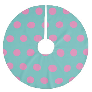 Polka Dot Tree Skirt (Aqua & Pink)