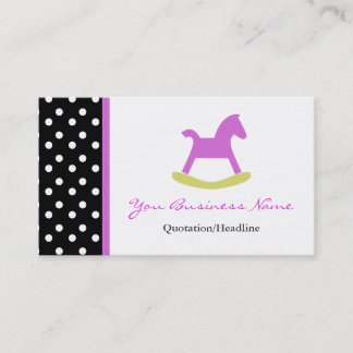 Polka Dot Trimmed Business Card