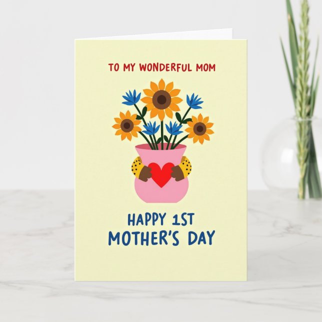 Polka Dot Vase Mom Card (Front)