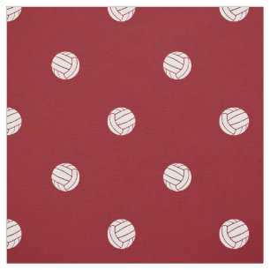 polka dot volleyballs on red or ANY background Fabric