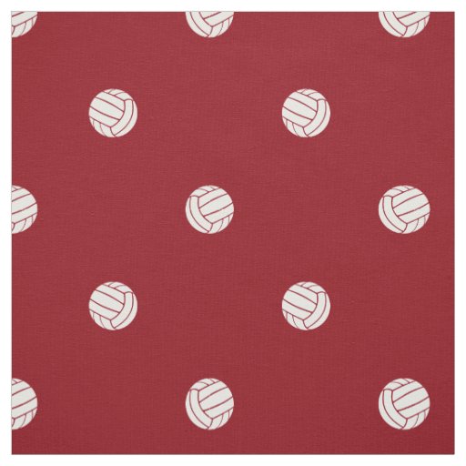 polka dot volleyballs on red or ANY background Fabric