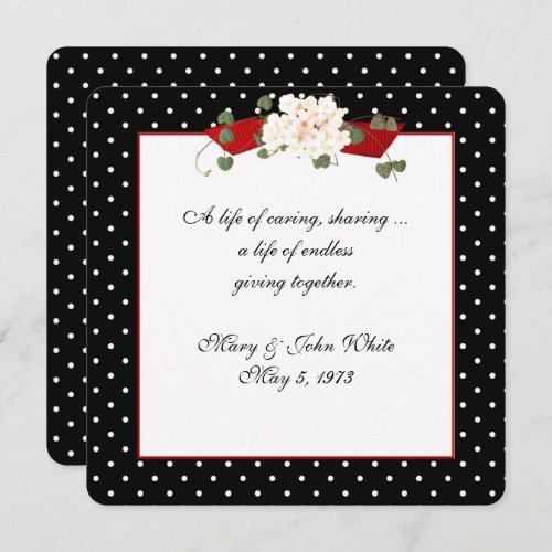 Polka Dot Vow Renewal Ceremony Invitation