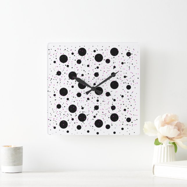 Polka Dot Wall Clock – Modern Home Decor (Home)