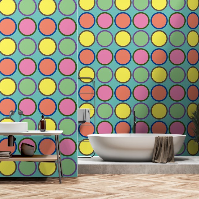 Polka dot wallpaper  (Bathroom)