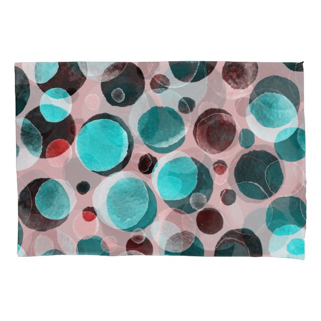 Polka dot watercolor, abstract pattern. pillow case (Front)
