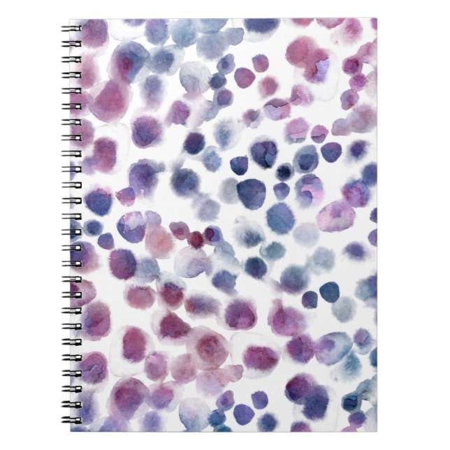 Polka Dot Watercolor: Geometric Seamless. Notebook (Front)