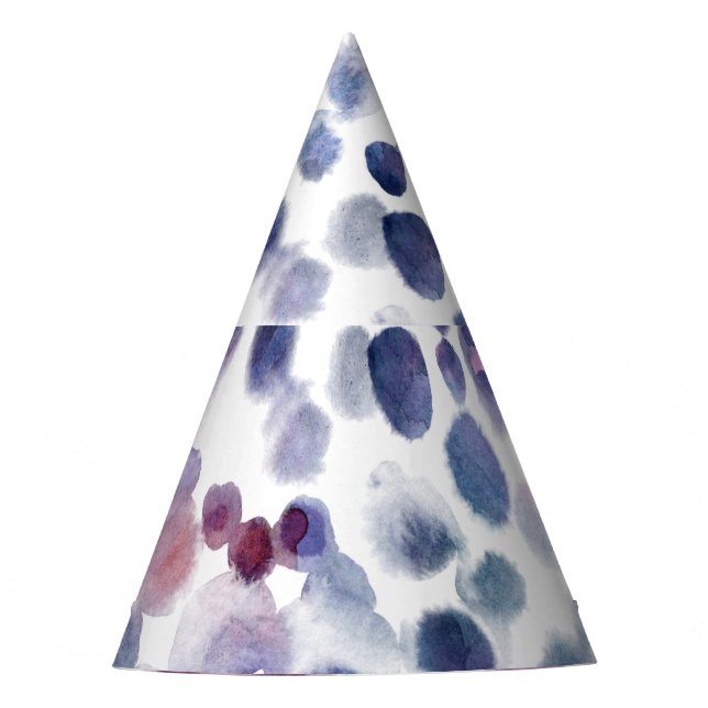 Polka Dot Watercolor: Geometric Seamless. Party Hat (Front)