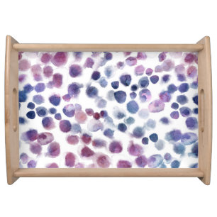 Polka Dot Watercolor: Geometric Seamless. Serving Tray