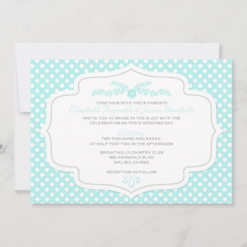 Polka Dot Wedding Invitations