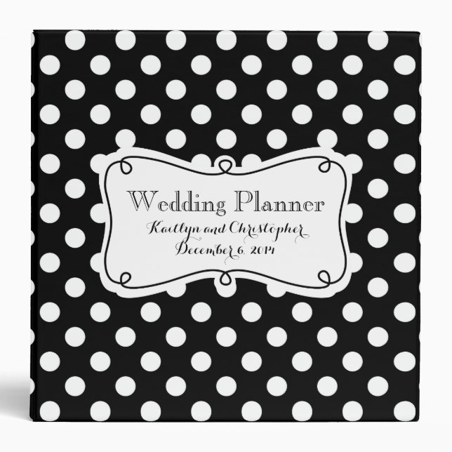 Polka Dot Wedding Planner Binder (Front)