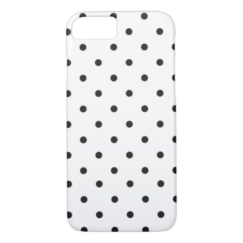 Polka Dot White  Black iPhone 87 Case