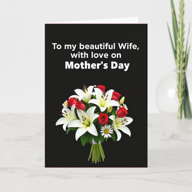 Polka Dot Wife Mothers Day Card (Front)
