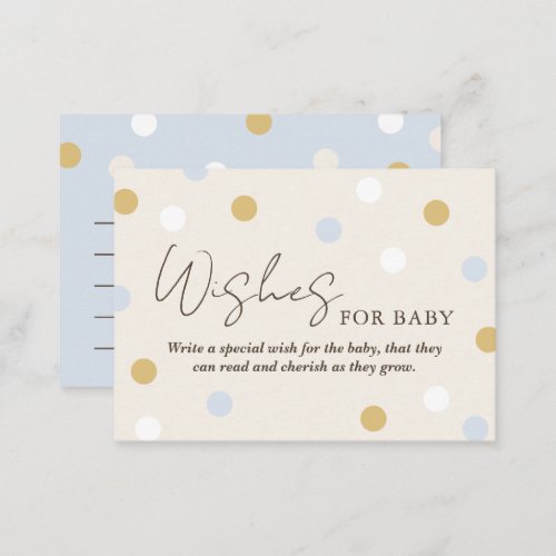 Polka Dot Wishes For Baby Enclosure Card