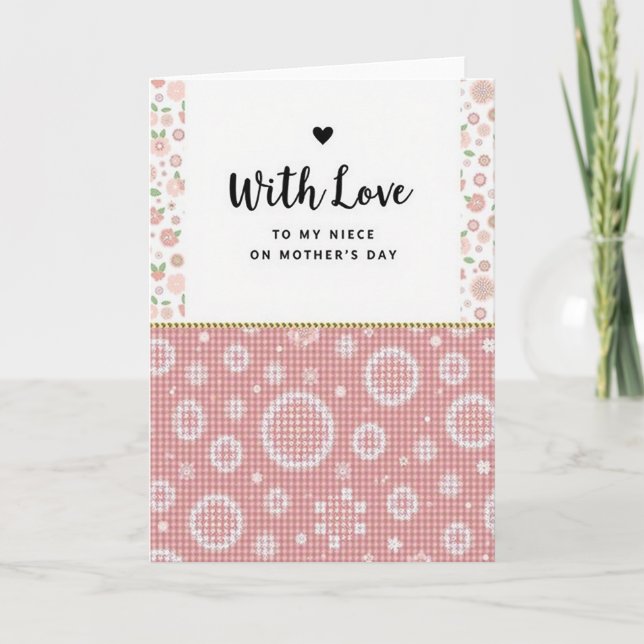 Polka Dot With Love Mothers Day Card (Front)