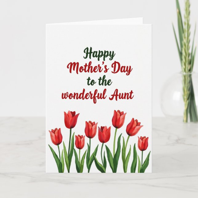 Polka Dot Wonderful Aunts Day Card (Front)