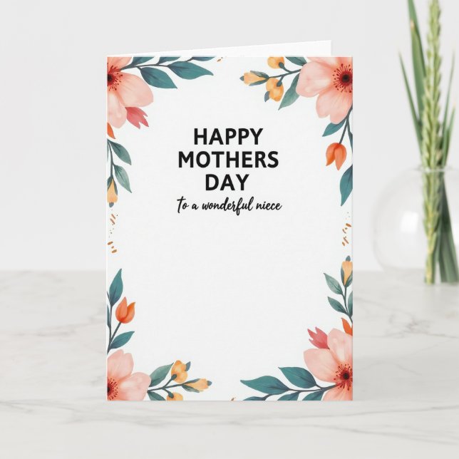 Polka Dot Wonderful Niece Card (Front)