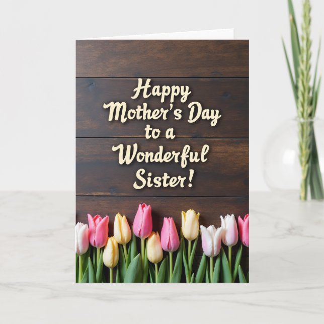 Polka Dot Wonderful Sister Card (Front)