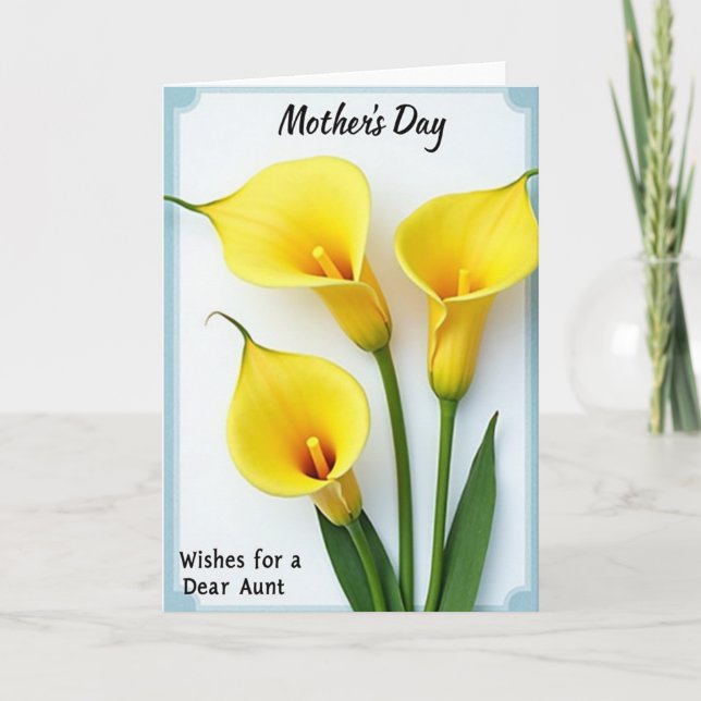 Polka Dot Yellow Blossom Card (Front)