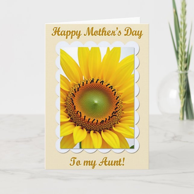 Polka Dot Yellow Flower Card (Front)