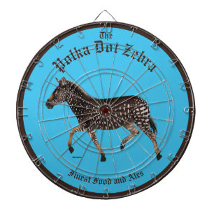 Polka Dot Zebra English Pub Dart Board