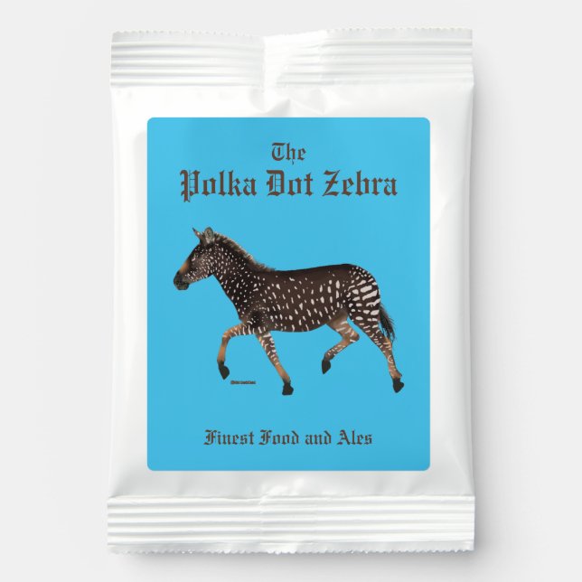 Polka Dot Zebra English Pub Hot Chocolate Drink Mix (Front)