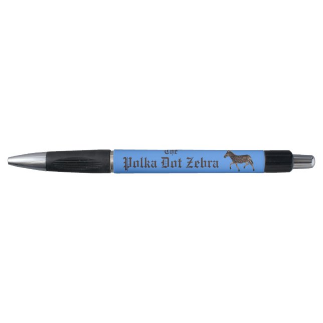 Polka Dot Zebra English Pub Pen (Front)