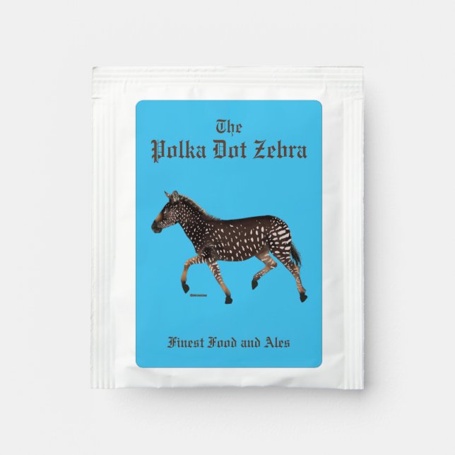 Polka Dot Zebra English Pub Tea Bag Drink Mix (Front)