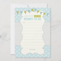 Polka Dota and Chevron Baby Shower Advice Card