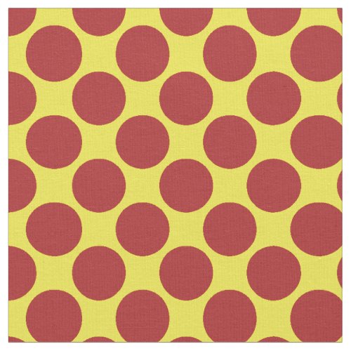 Polka dots 34th inch Red and yellow Fabric
