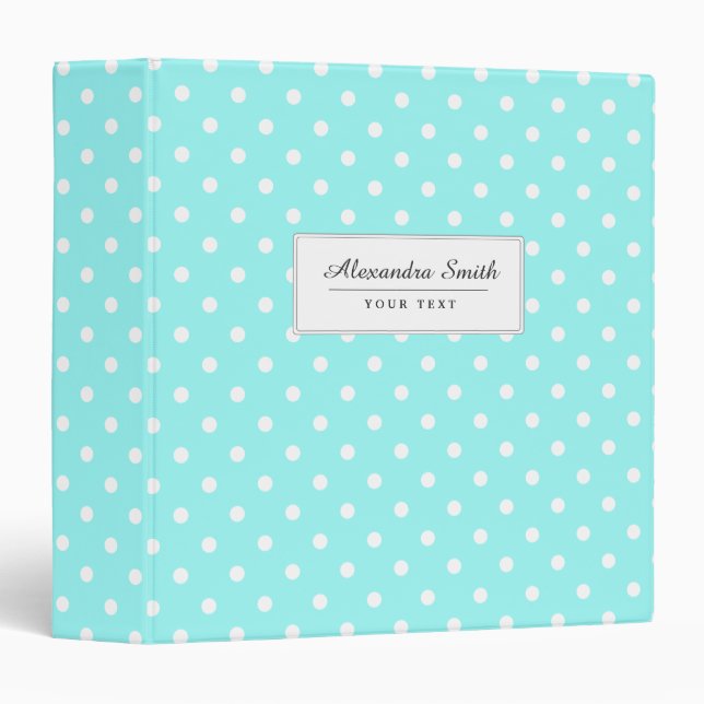 Polka Dots 3 Ring Binder (Front/Spine)