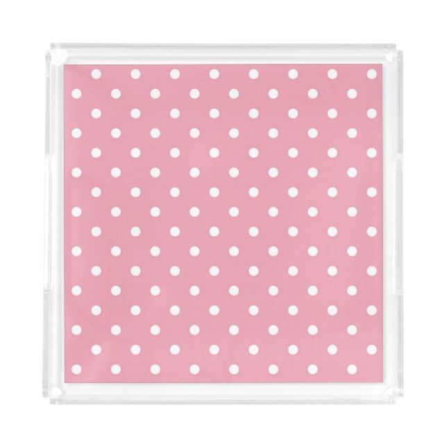 Polka Dots Acrylic Tray (Front)