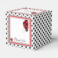Polka Dots and Cute Ladybugs Party  Favor Box