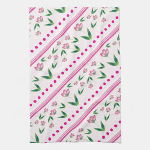 Polka-dots And Flowers Towel