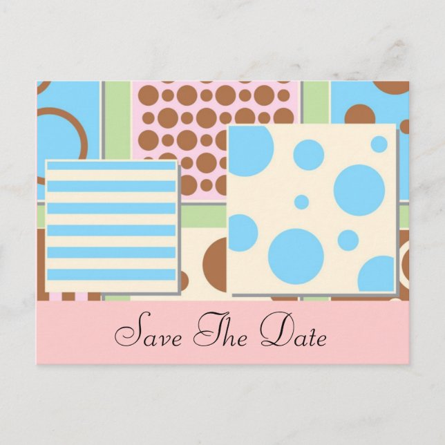 Polka Dots and Stripes Baby Shower Invitation (Front)