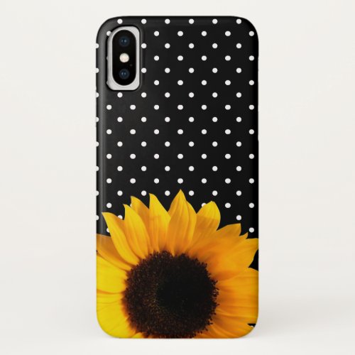 Polka Dots and Sunflower iPHone X Case