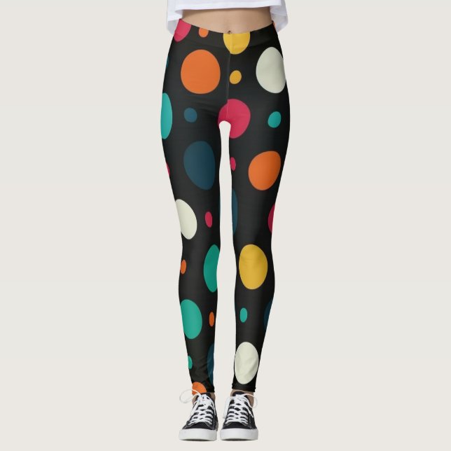 Polka Dots beautiful Leggings (Front)