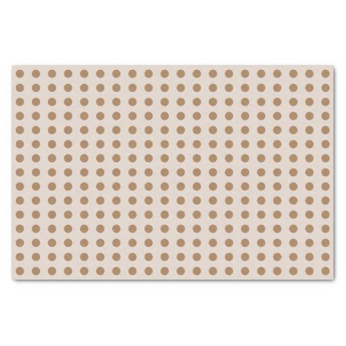 Polka dots beige and brown dotted pattern tissue paper